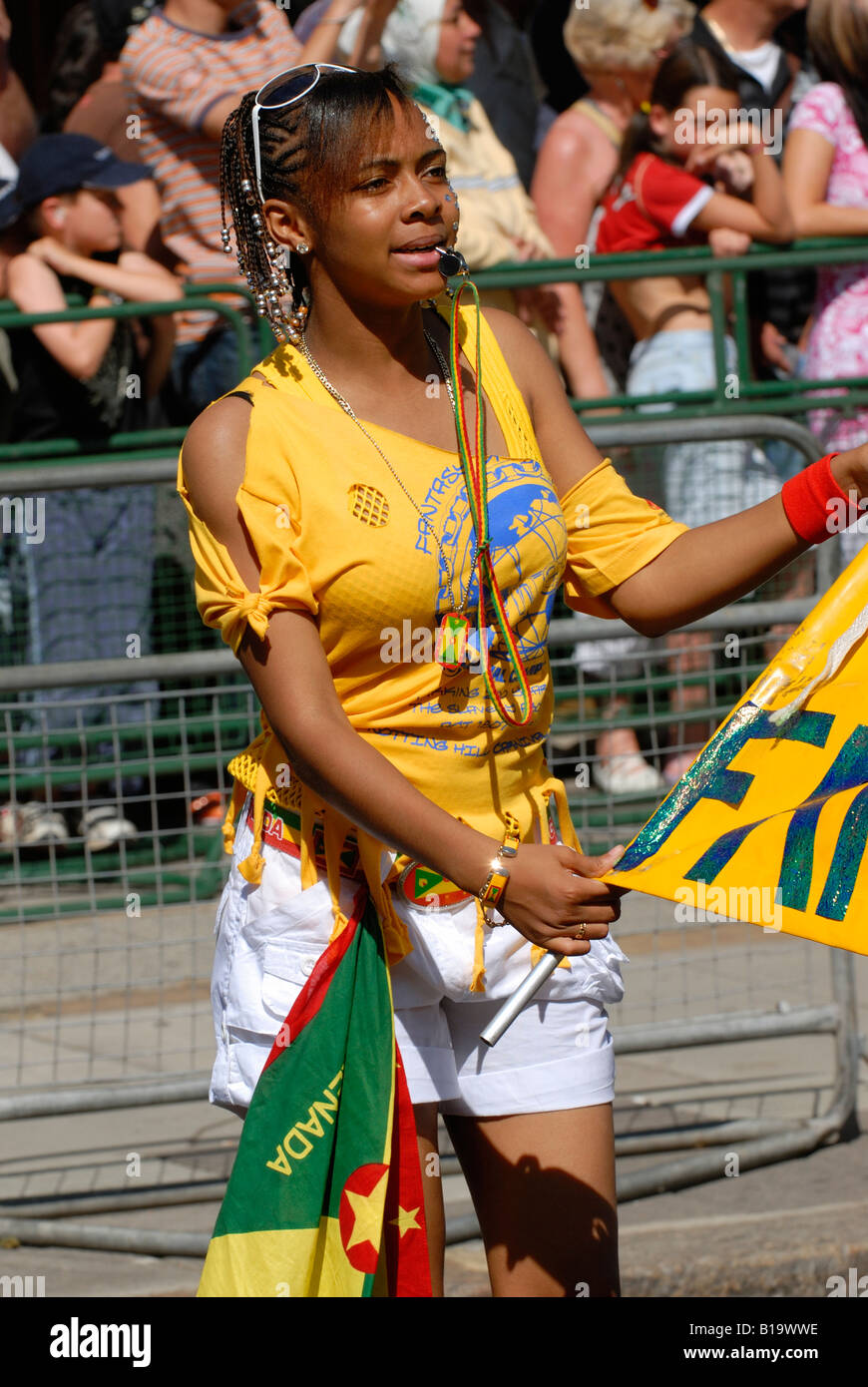 London , Childrens' Day at The Notting Hill Carnival parade of floats