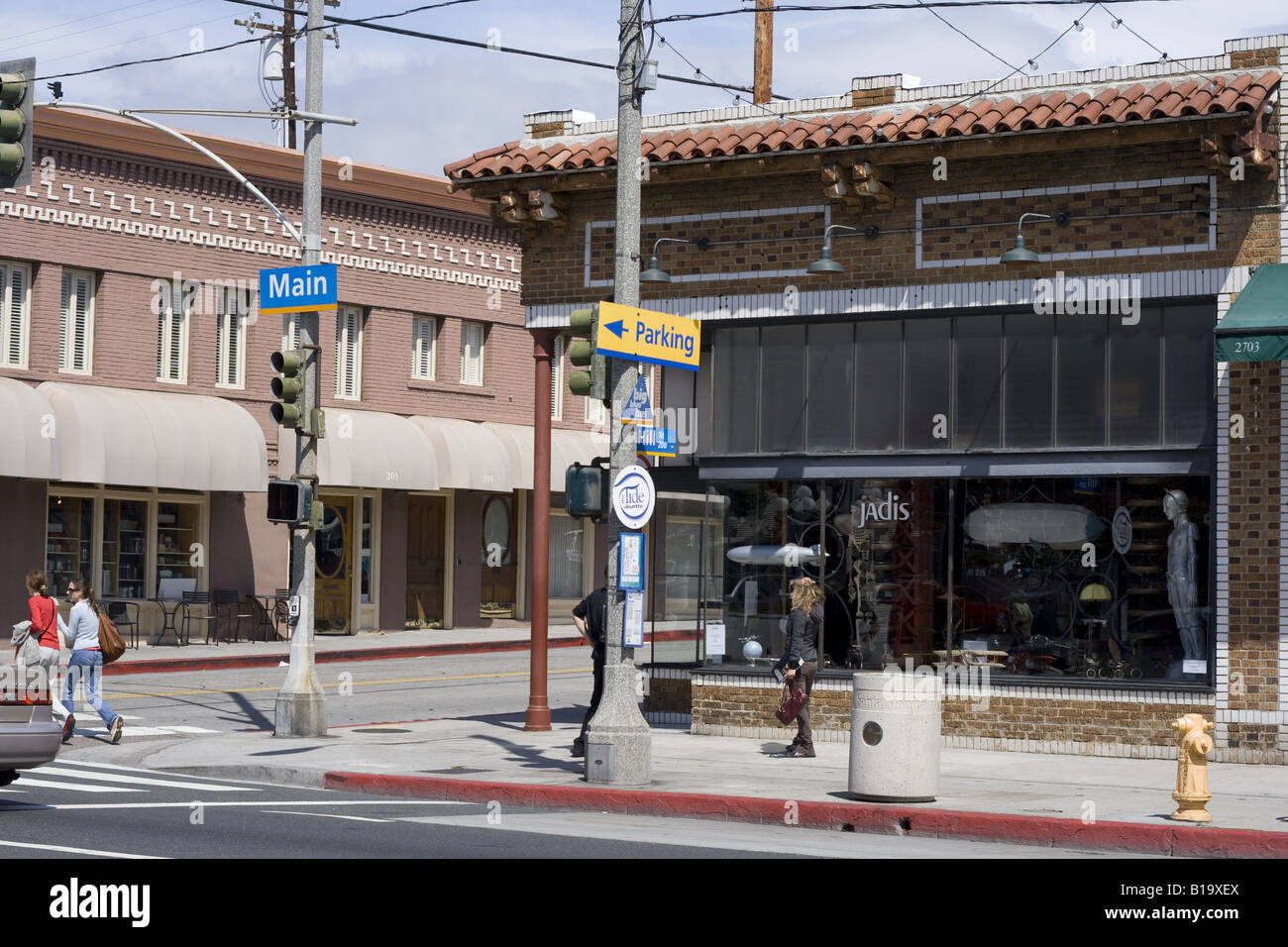 Main street Santa Monica California Stock Photo Alamy