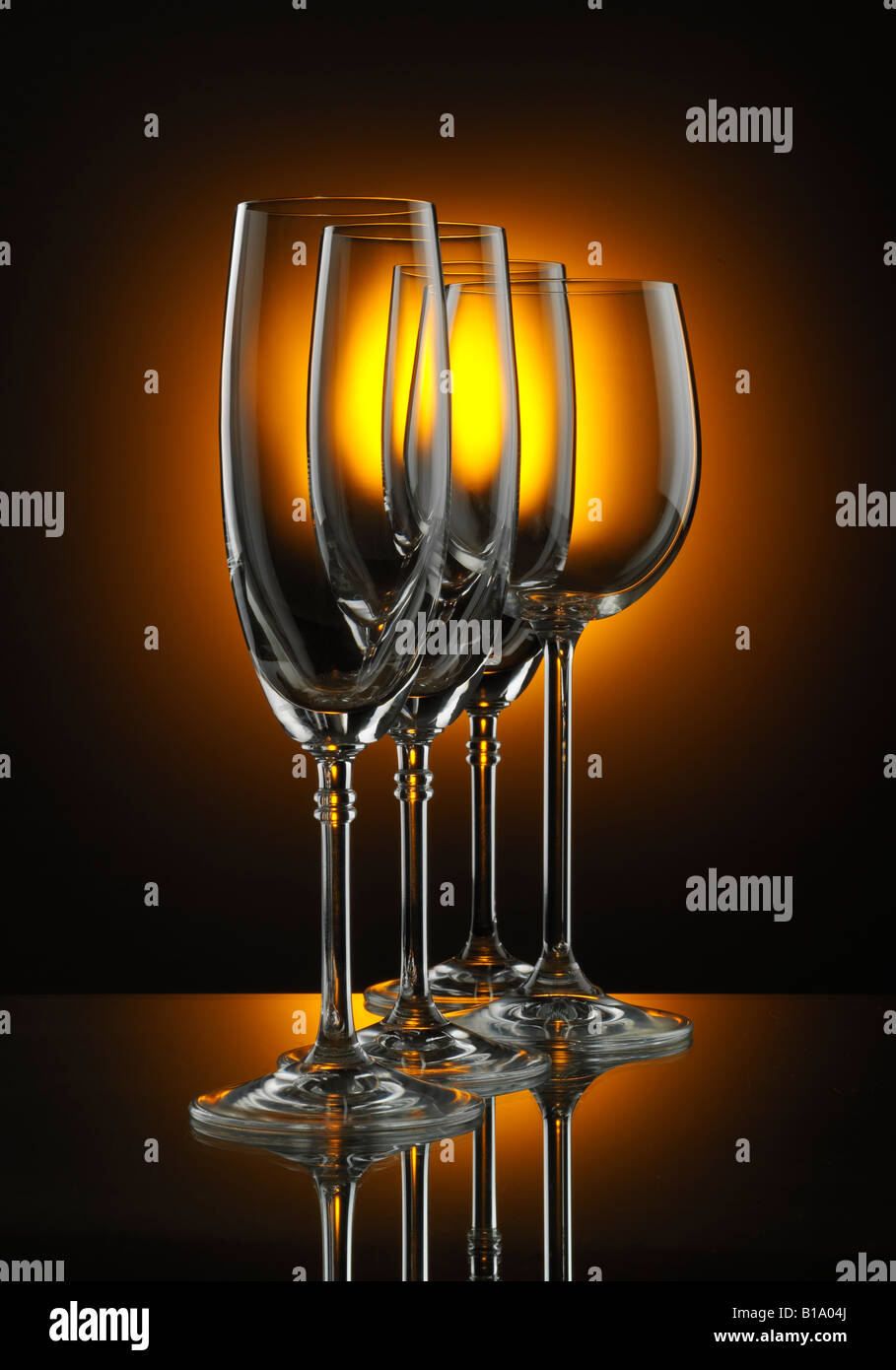champagne glasses Stock Photo