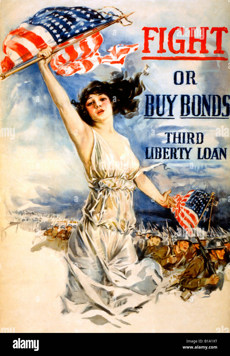 American World War I Liberty Bond Poster Stock Photo