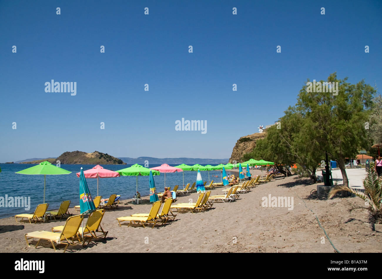 Anaxos Beach Lesvos Greek Island Stock Photo