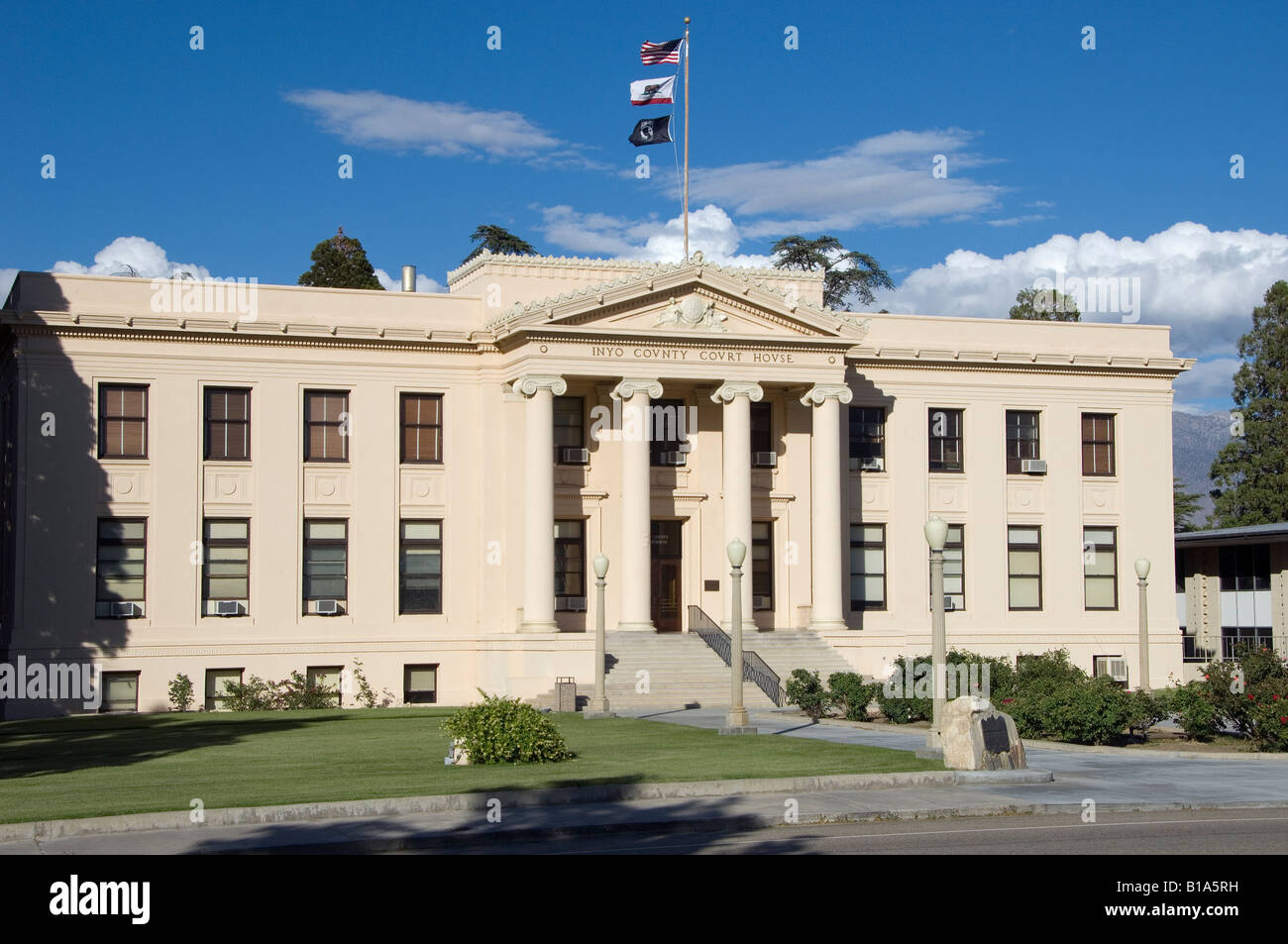 The Inyo County Courthouse at Independence, Ca, Stock Photo
