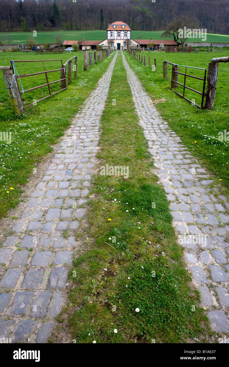 Life in the country the dream of the house of one s own Leben auf dem Lande der Traum vom eigenen Haus Laves culture path Laves Stock Photo