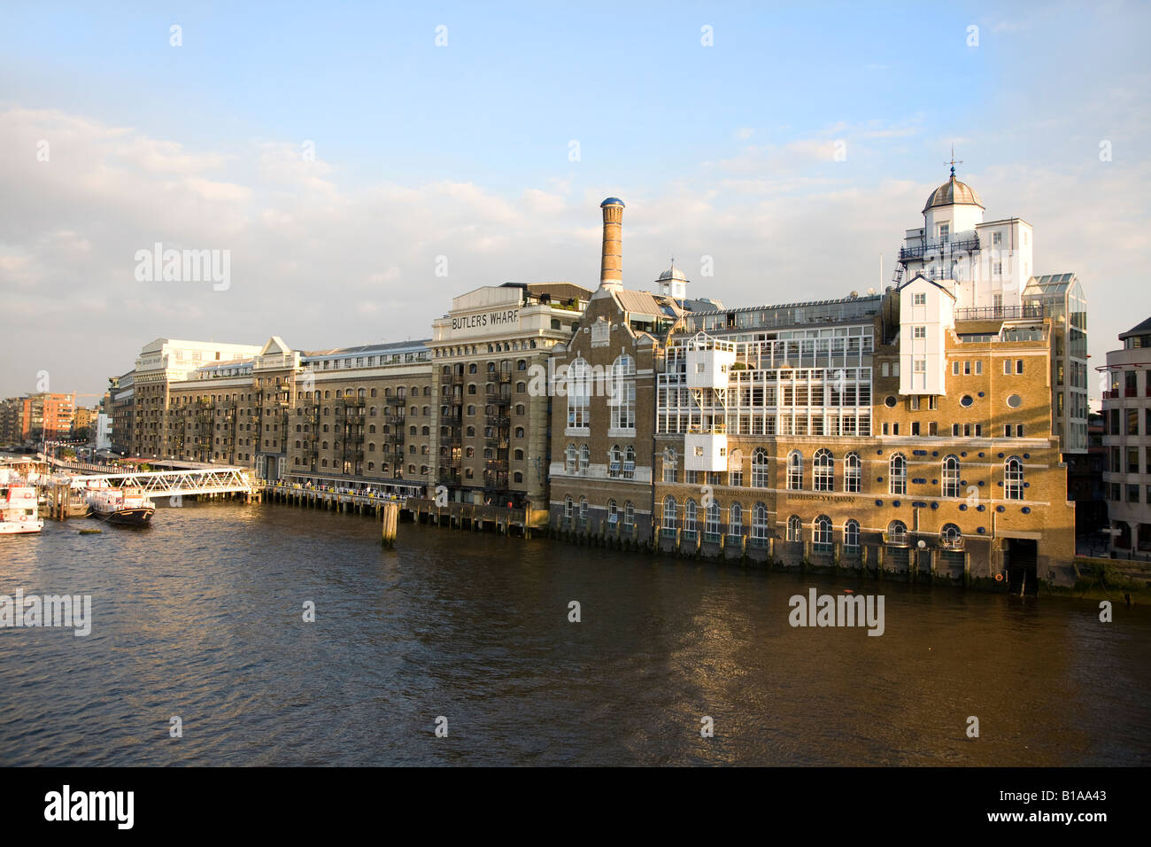 Butlers Wharf in London Stock Photo