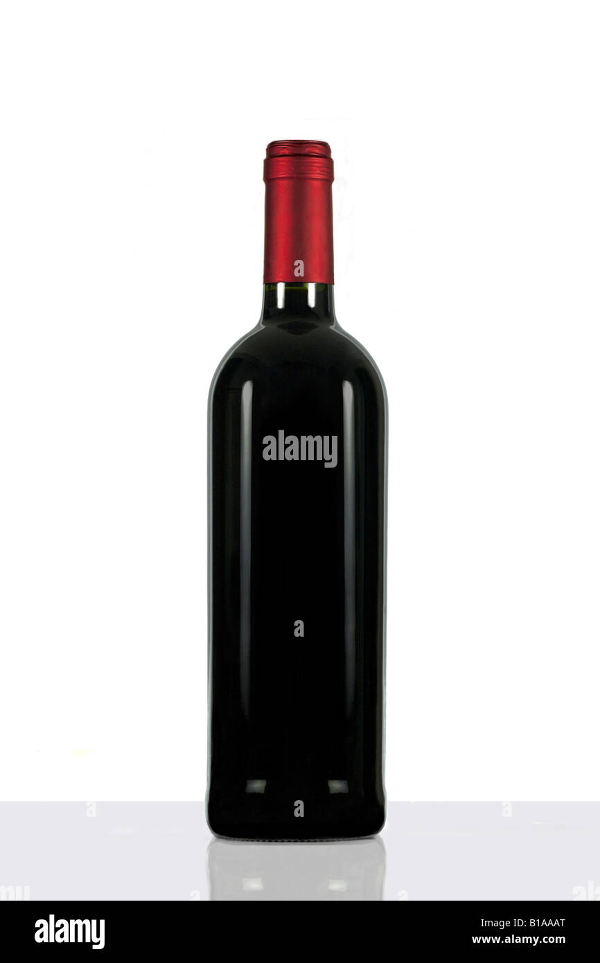 750 ml red wine bottle without label Stock Photo Alamy