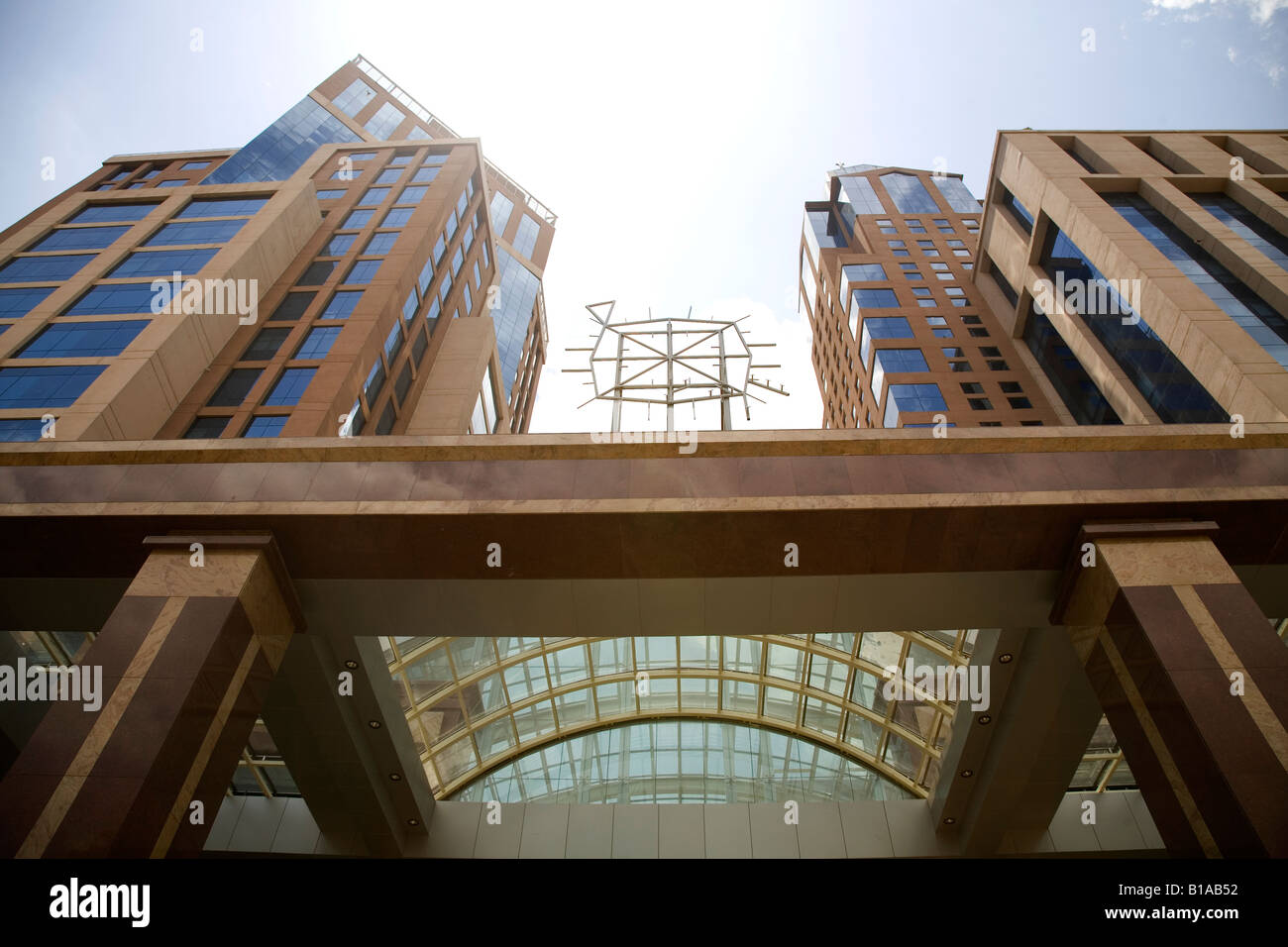 The foyer of the highrise Bangalore Downtown building (UB City) in Bangalore, India. Stock Photo