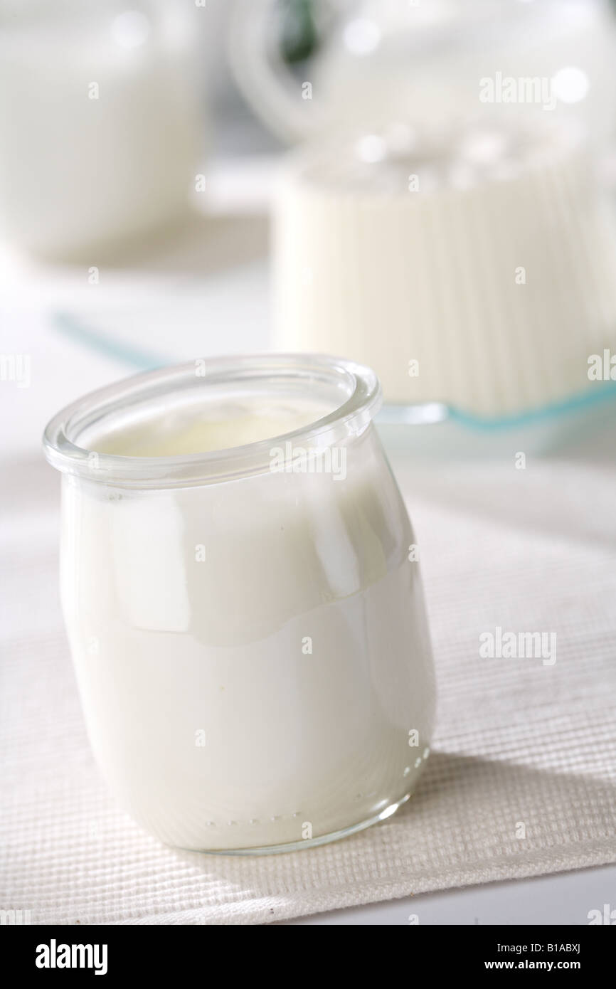 Natural yoghurt (vertical Stock Photo Alamy