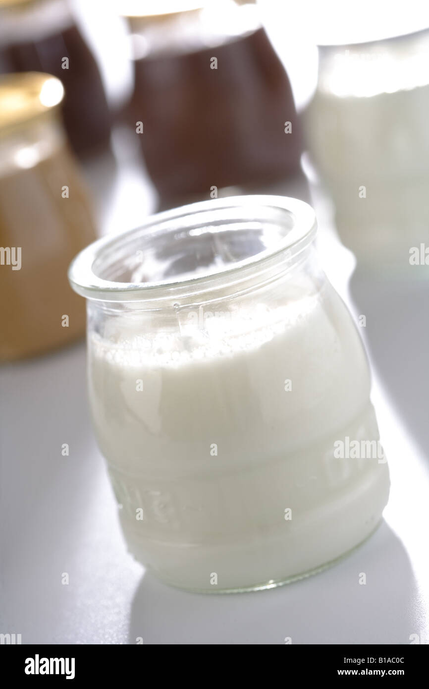 Natural yoghurt (vertical Stock Photo Alamy