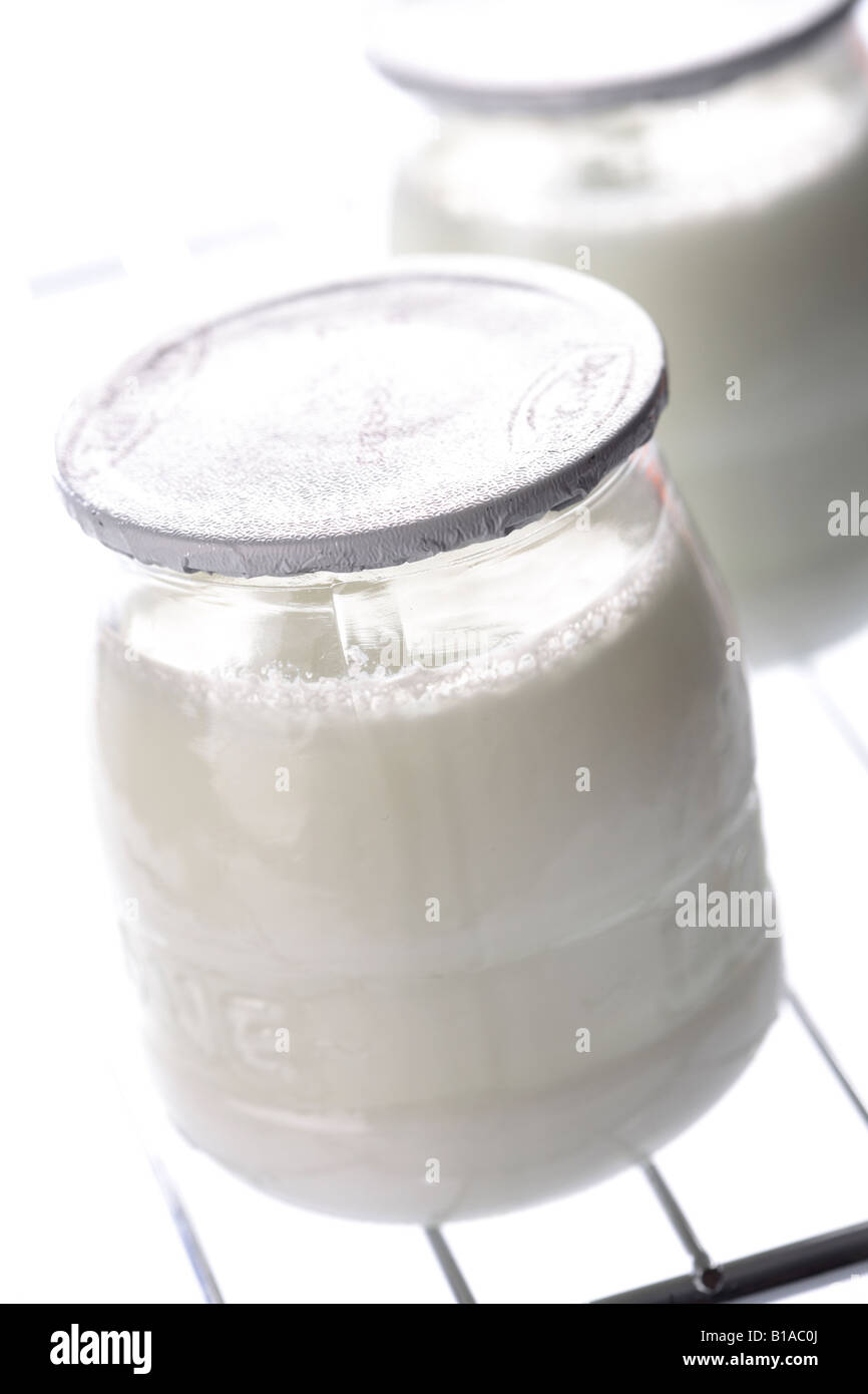 Natural yoghurt (vertical Stock Photo Alamy