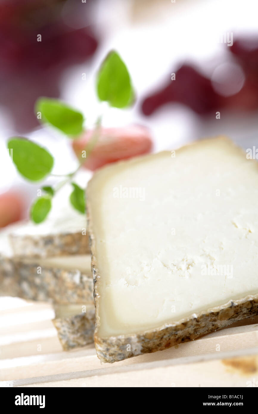 Sliced Goat Cheese Vertical Stock Photo Alamy