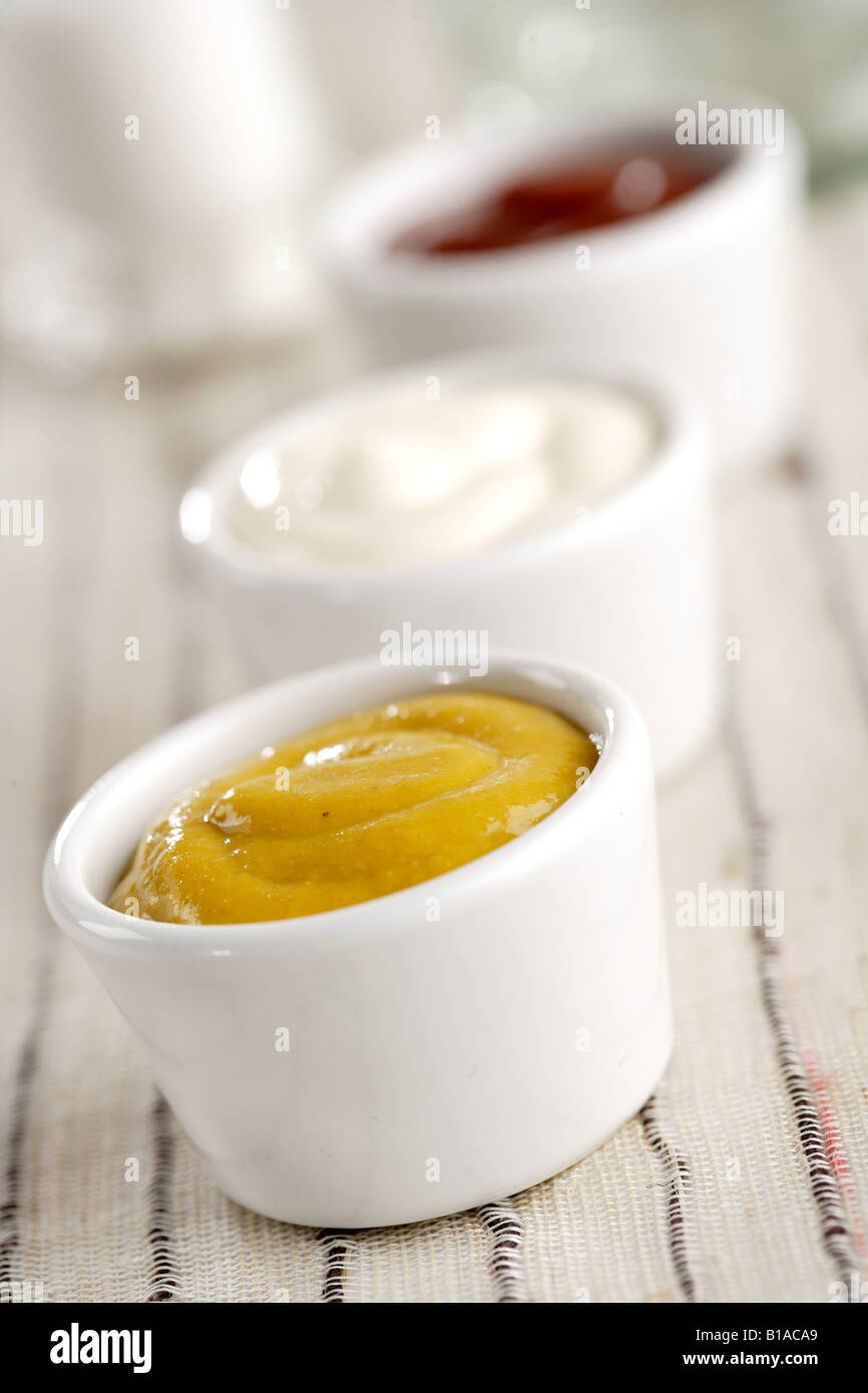 Mustard sauce (vertical) Stock Photo