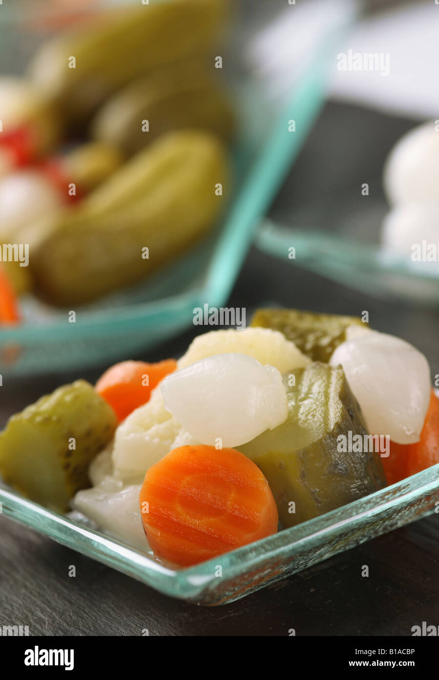 Variant of vegetables in vinegar (vertical Stock Photo - Alamy