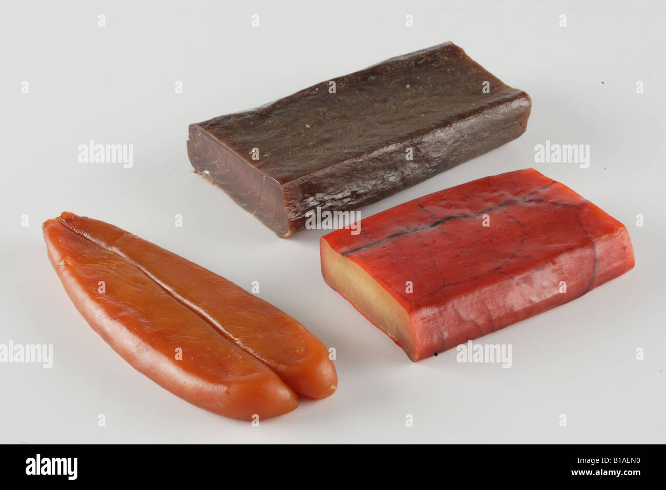 Still life of smoked and cured products Stock Photo Alamy