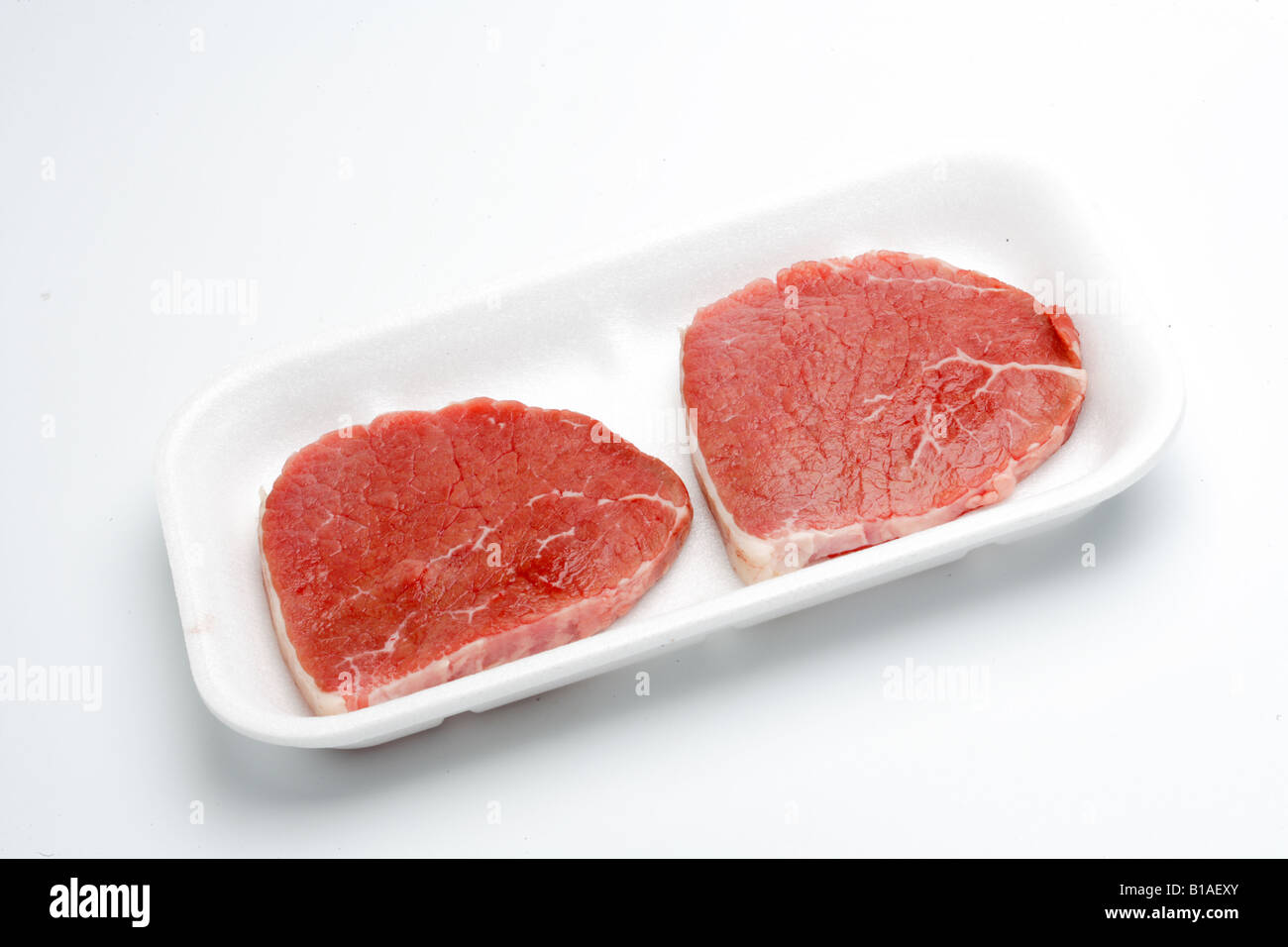 Fresh veal eye of round steak Stock Photo Alamy