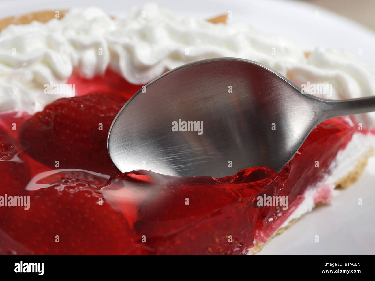Strawberry cake with jelly Stock Photo
