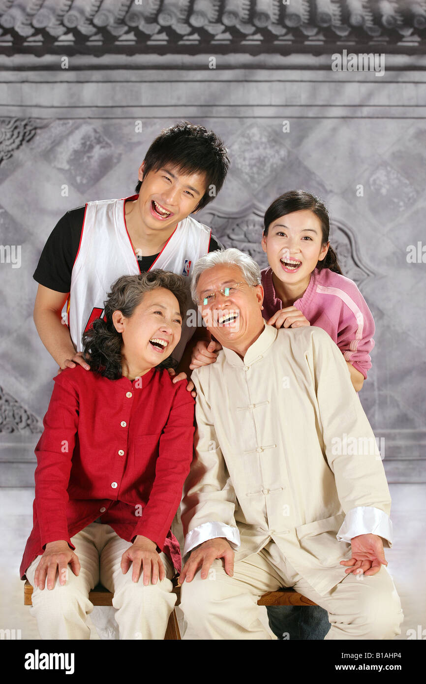 girl with older couple