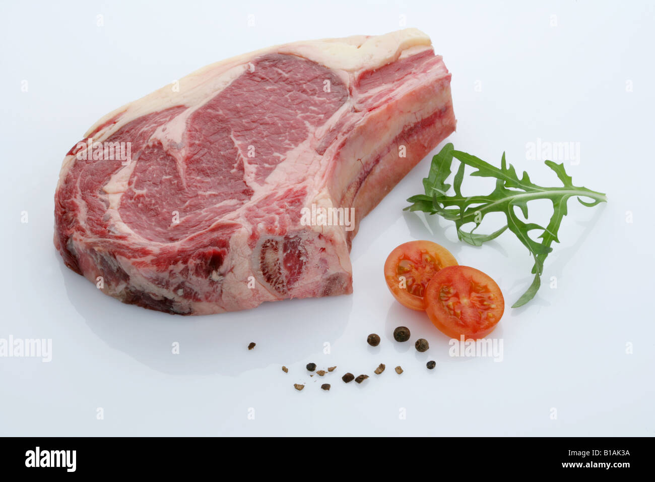 Raw ox steak Stock Photo - Alamy