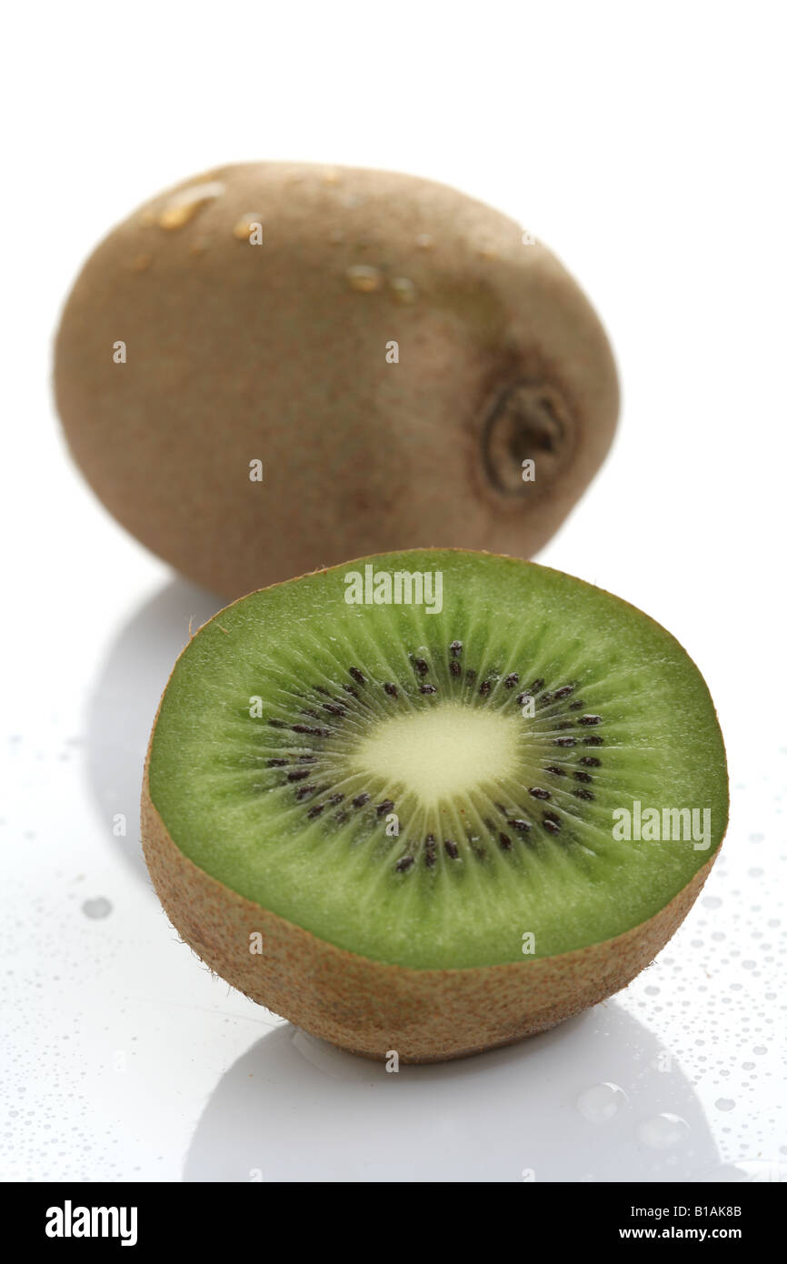 Kiwi fruit whole and cut out Stock Photo - Alamy