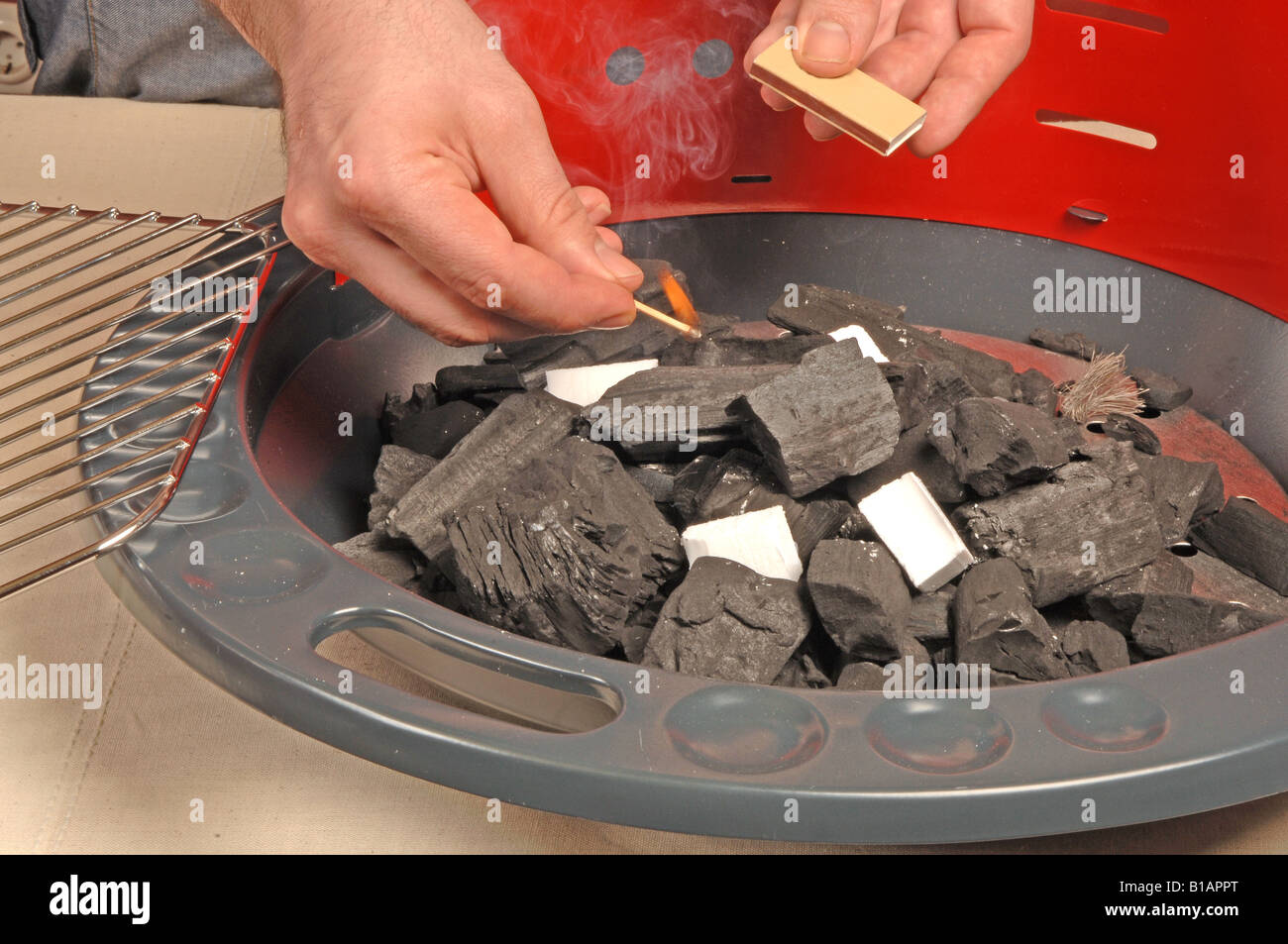 Preparing barbecue Stock Photo