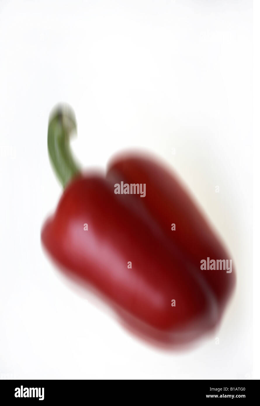 Red Pepper Falling Stock Photo Alamy