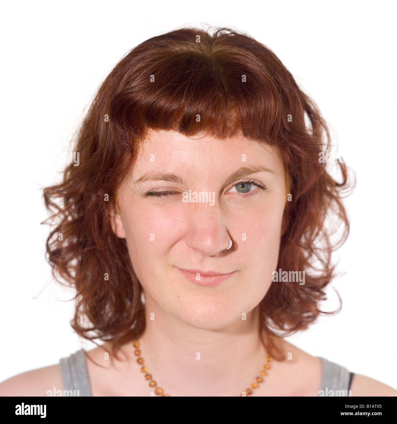 Close up young woman face piercings hi-res stock photography and images ...