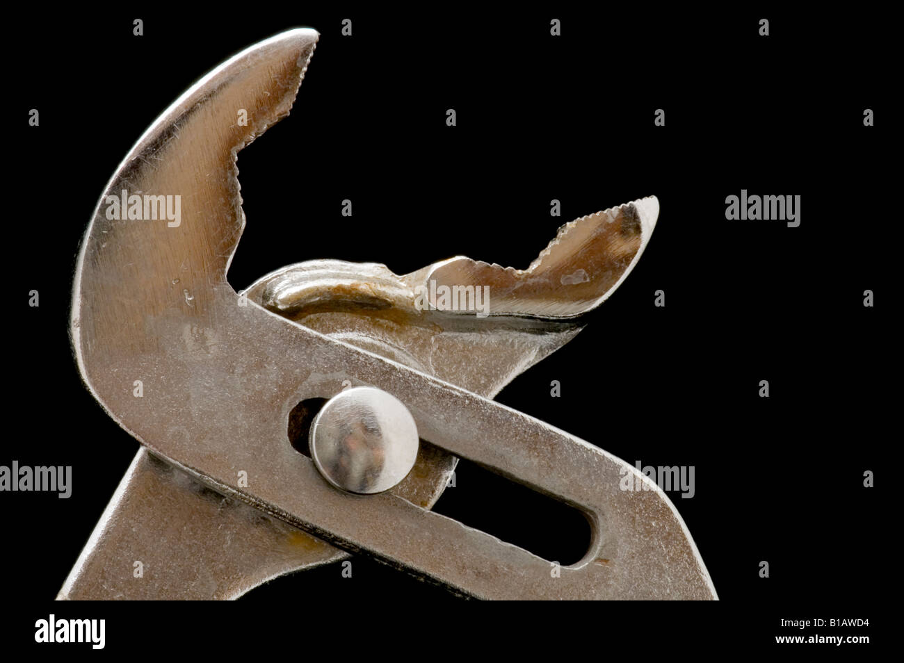 object on black tool monkey wrench Stock Photo - Alamy