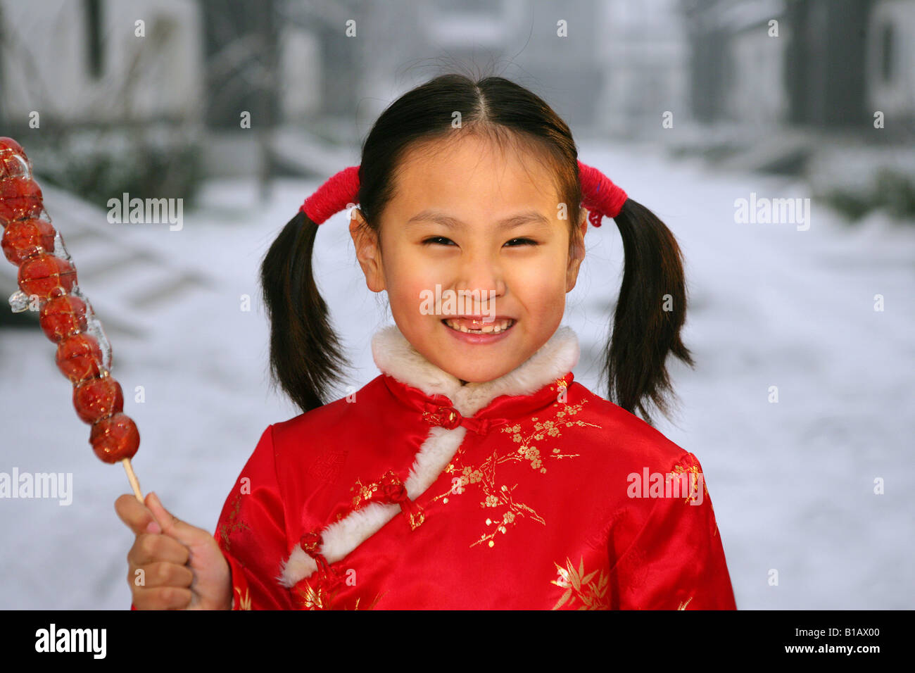 Portrait beautiful cheerful girl Cut Out Stock Images & Pictures - Alamy