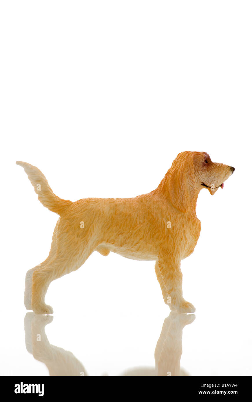 Plastic Figurine of a Dog Stock Photo