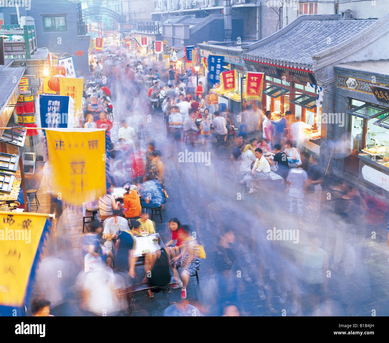 restaurants street Stock Photo