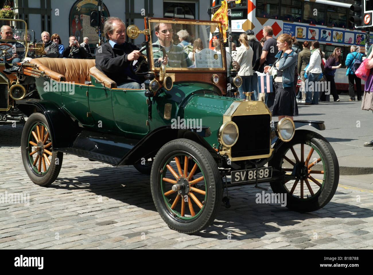 A 1915 Model T Ford tourer taking part in the 2008 Centenary Rally, Edinburgh Stock Photo