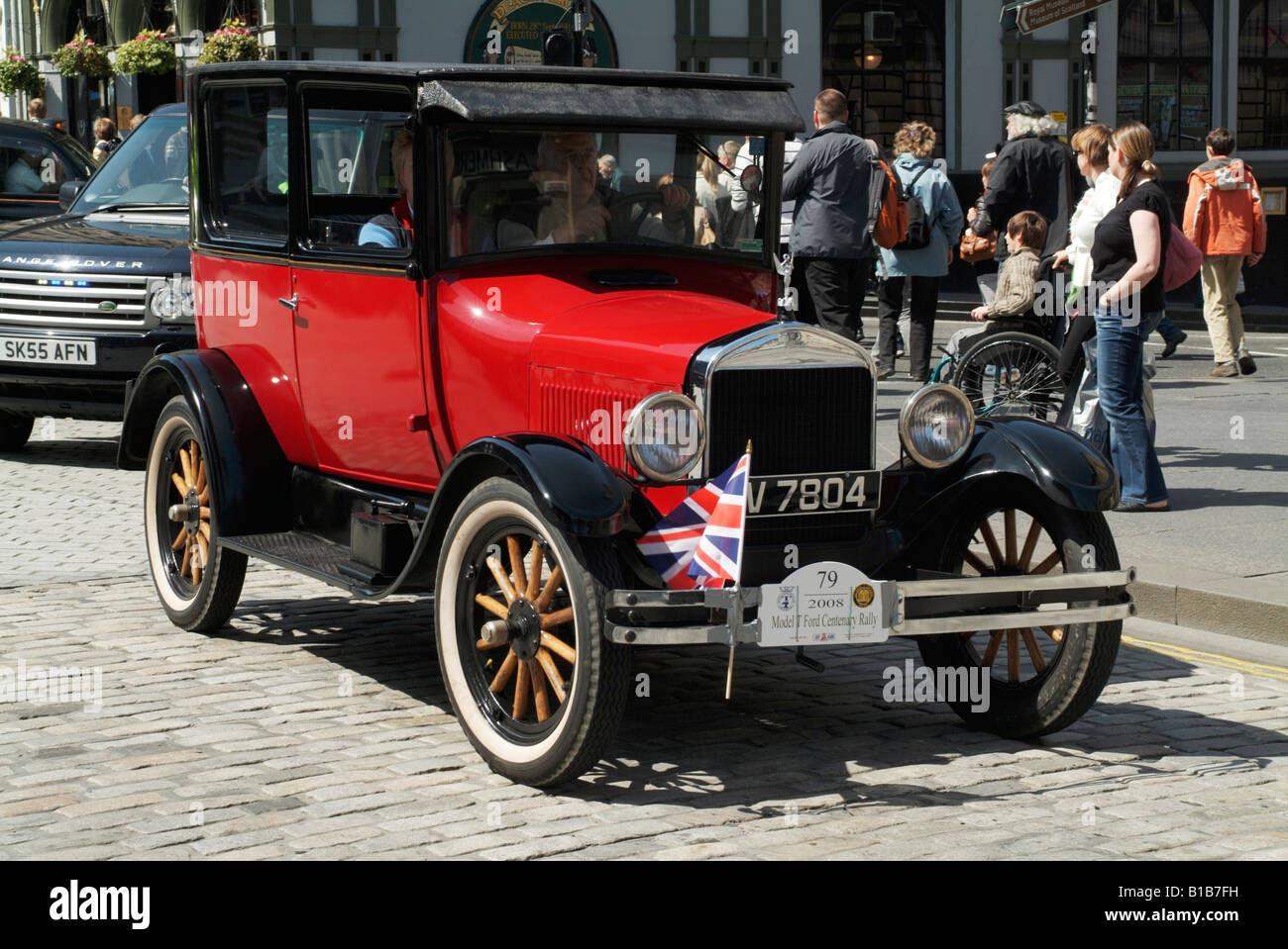 A 1926 Model T Ford tudor sedan taking part in the 2008 Centenary Rally, Edinburgh (editorial only). Stock Photo