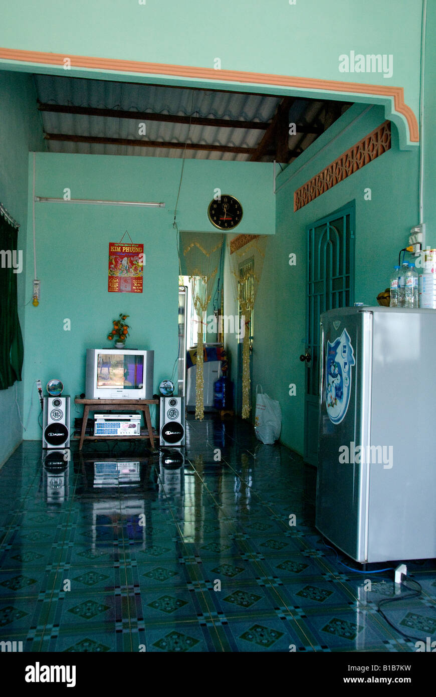 Inside a modern Vietnamese villa in the countryside Stock Photo