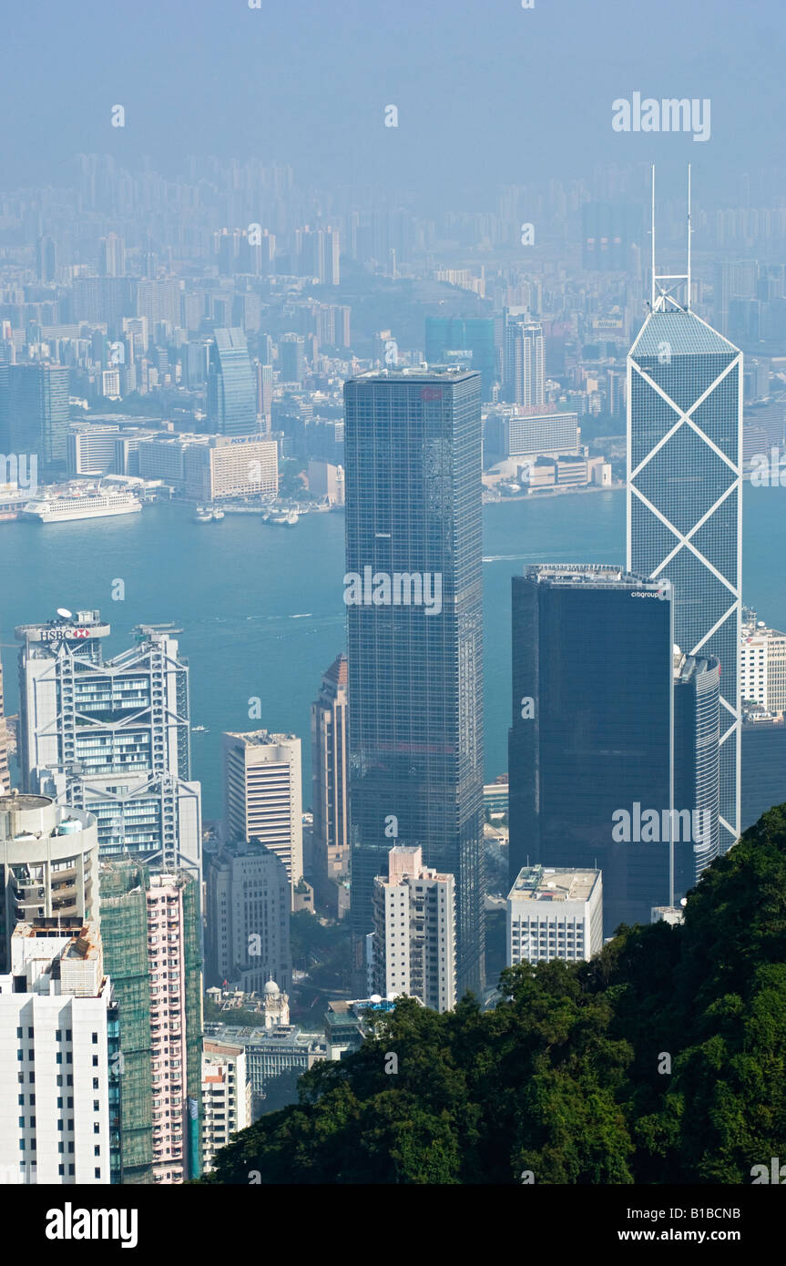 View of Hong Kong Skyline and Skyscrapers from Victoria Peak. Hong Kong ...