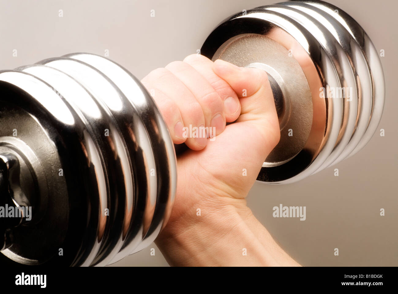 Lifting weights Stock Photo