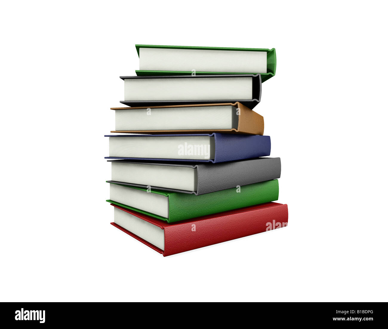 3d-render-of-a-stack-of-books-stock-photo-alamy