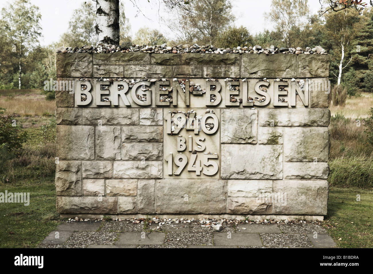 Germany, Bergen-Belsen Memorial Stock Photo