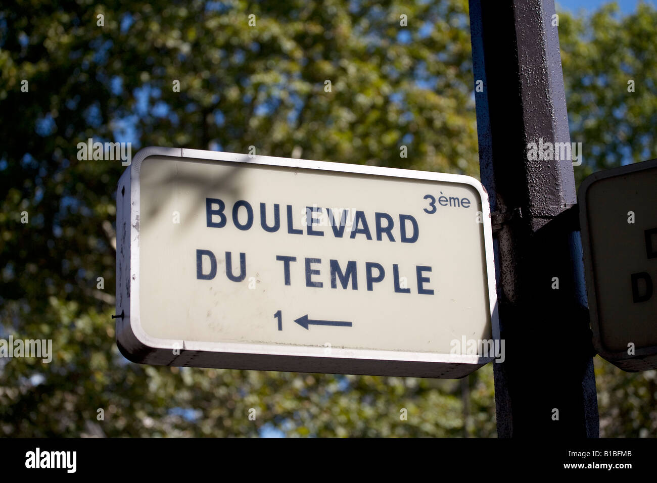 Street sign in Paris Stock Photo