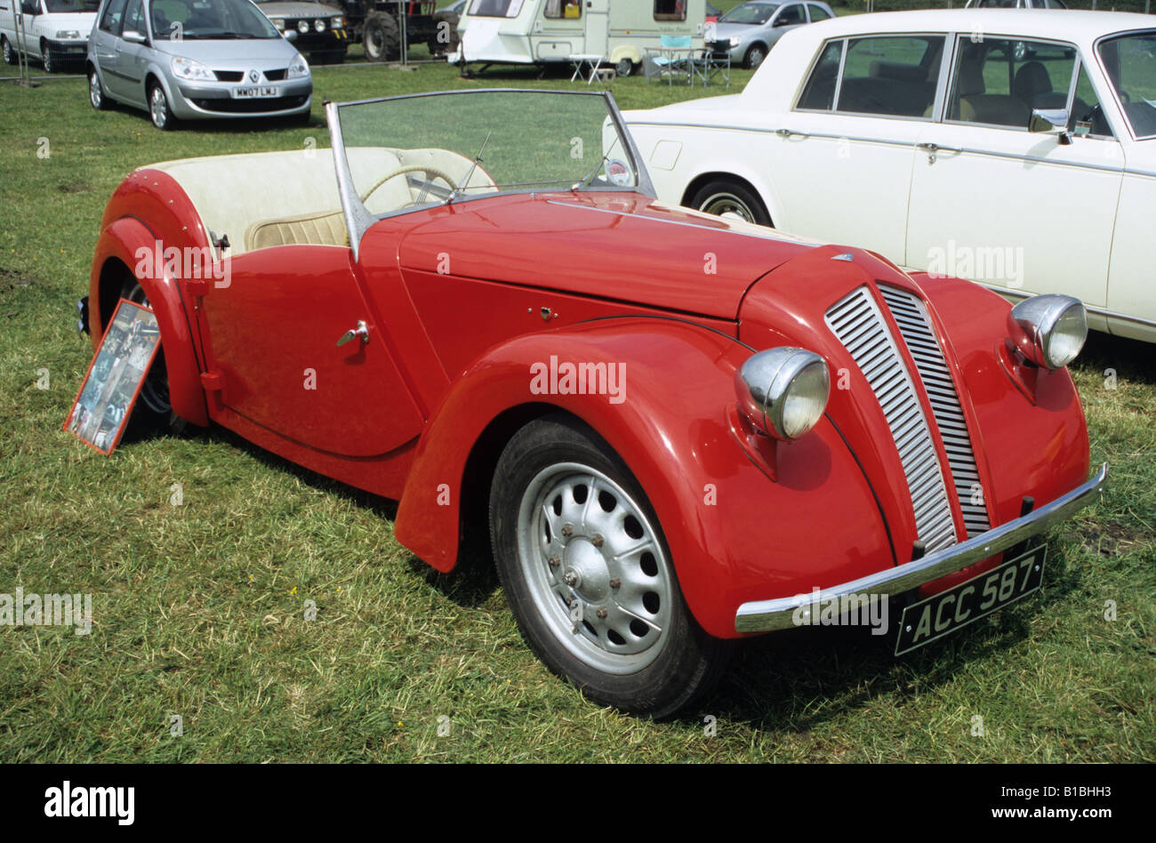 Red 1948 Lloyd Roadster ACC 587 Stock Photo