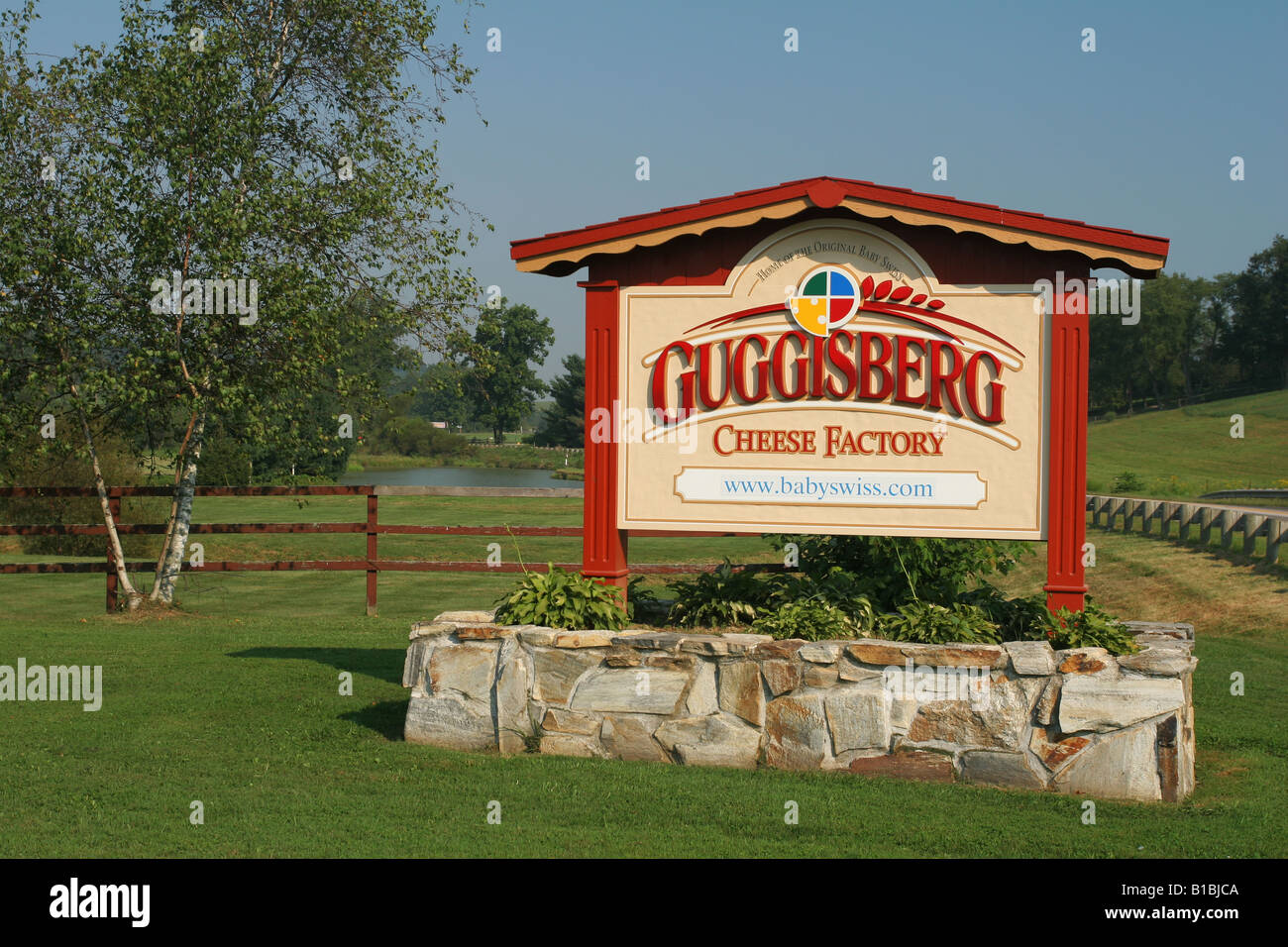 Sign for Guggisberg Cheese Factory and Gift Shop Charm Ohio Amish