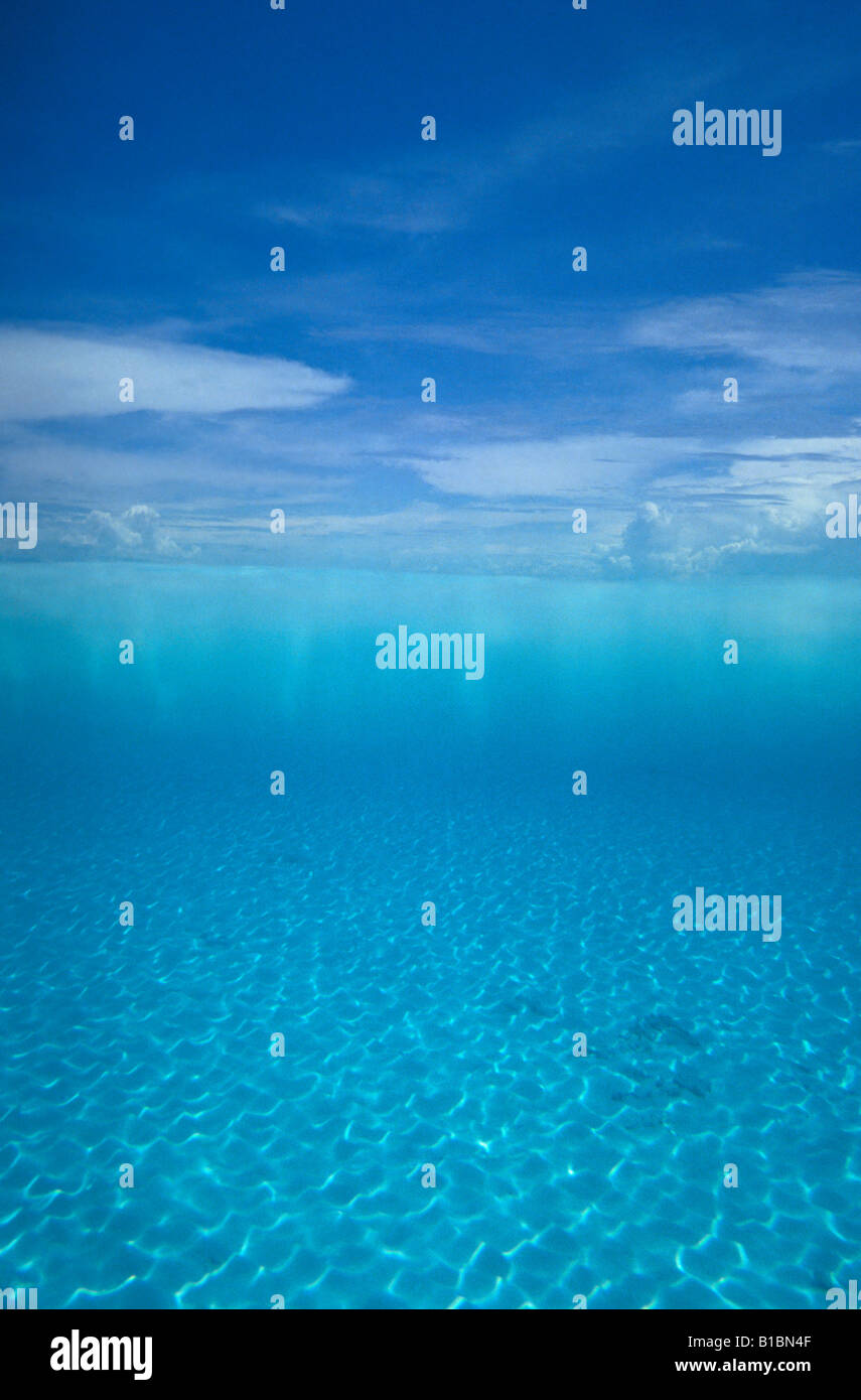 Underwater View from Whitehaven Beach Whitsunday Islands National Park Queensland Australia Stock Photo
