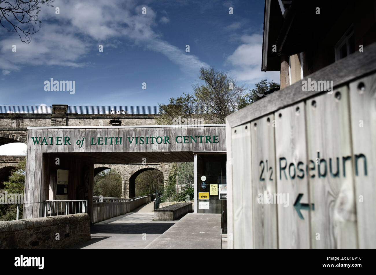 The Water of Leith Visitor Centre and walkway to Roseburn in Edinburgh Stock Photo Alamy
