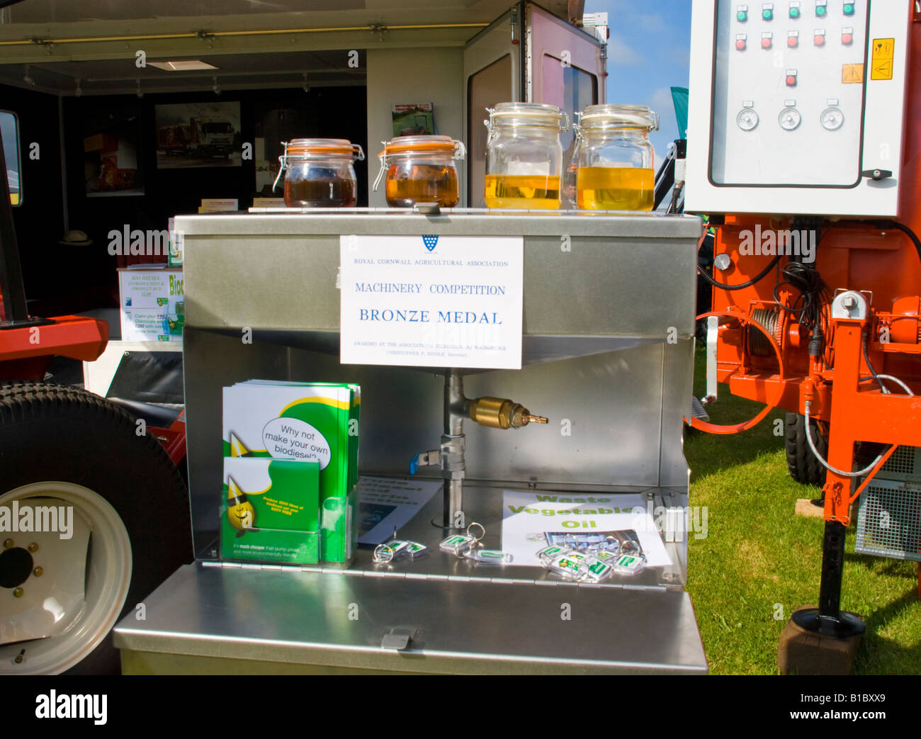 Bio diesel production unit on display at Royal Cornwall Show 2008 Stock Photo