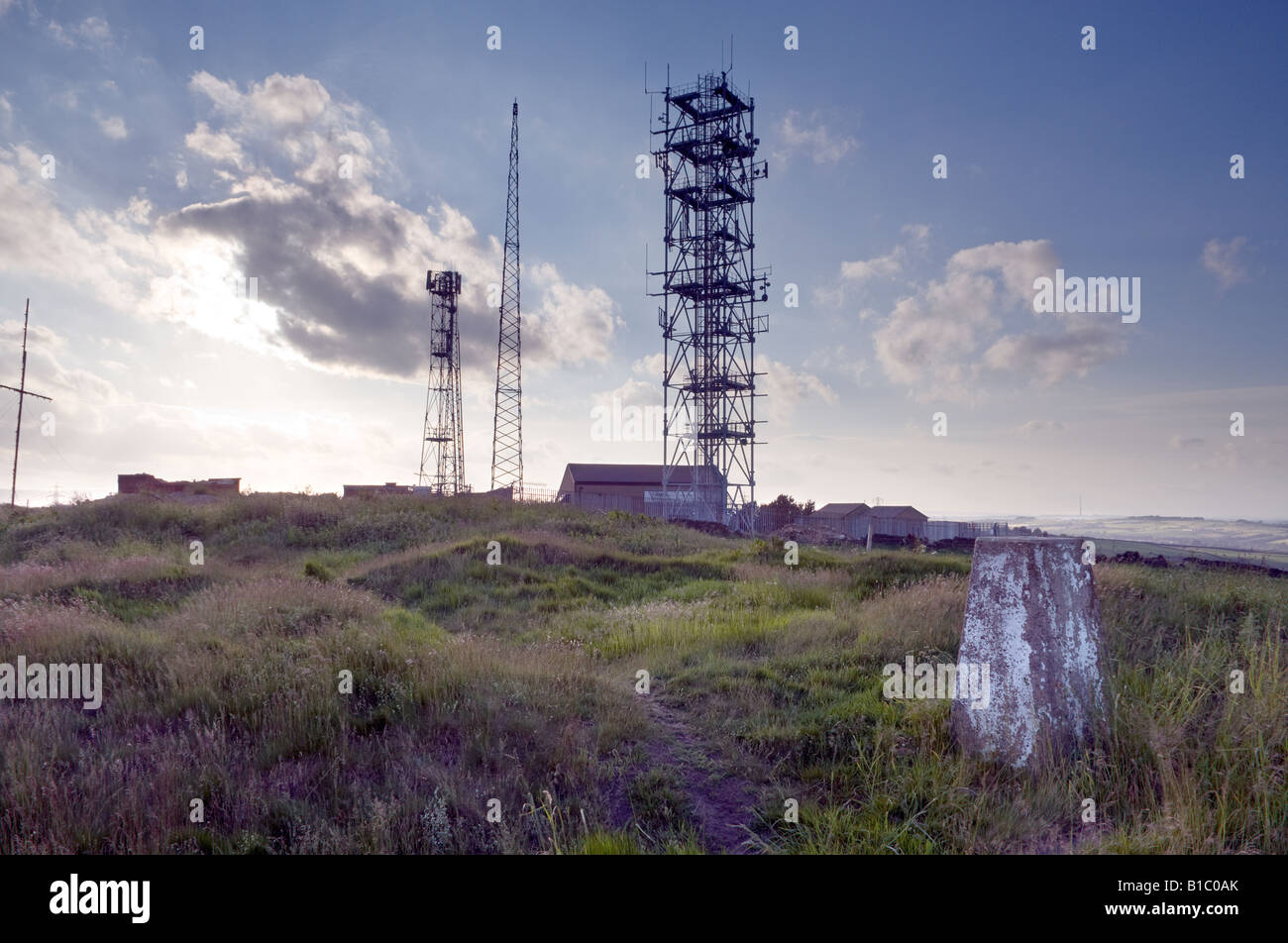 Hunshelf Satellite triangulation hi-res stock photography and images - Alamy