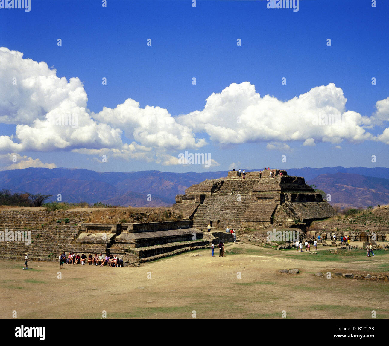 geography / travel, mexico, Monte Alban, Zapotec town, circa 500 BC - circa 950 AD, building structure M, house of Danzartes, Ce Stock Photo