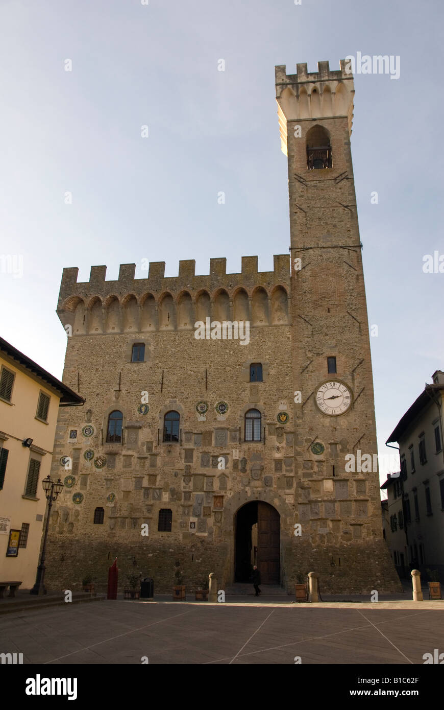 The Palazzo dei Vicari, Piazza de Vicari Scarperia, FI Tuscany Italy, now housing the Knife Museum Stock Photo