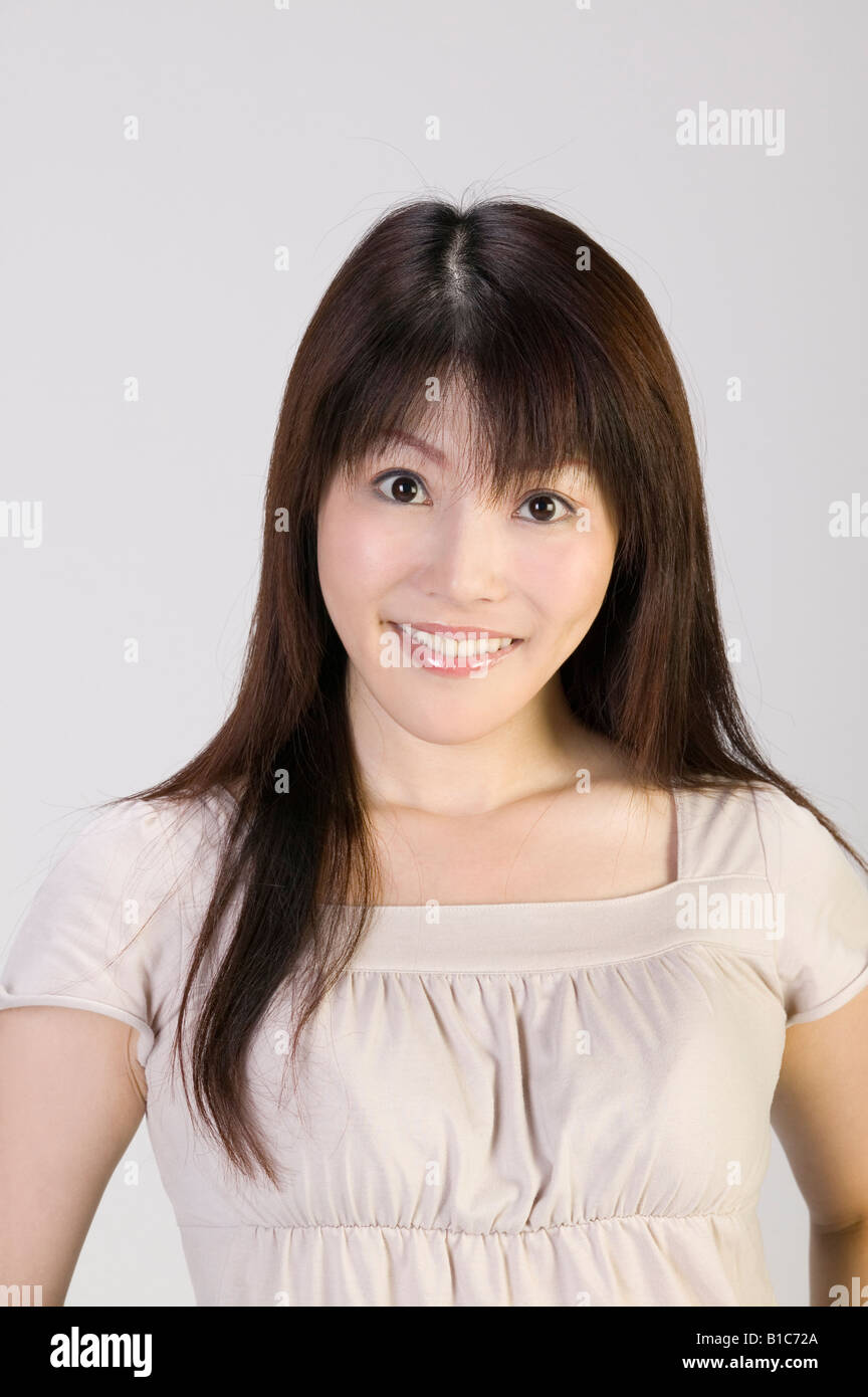 Young woman hair cutout hi-res stock photography and images - Alamy