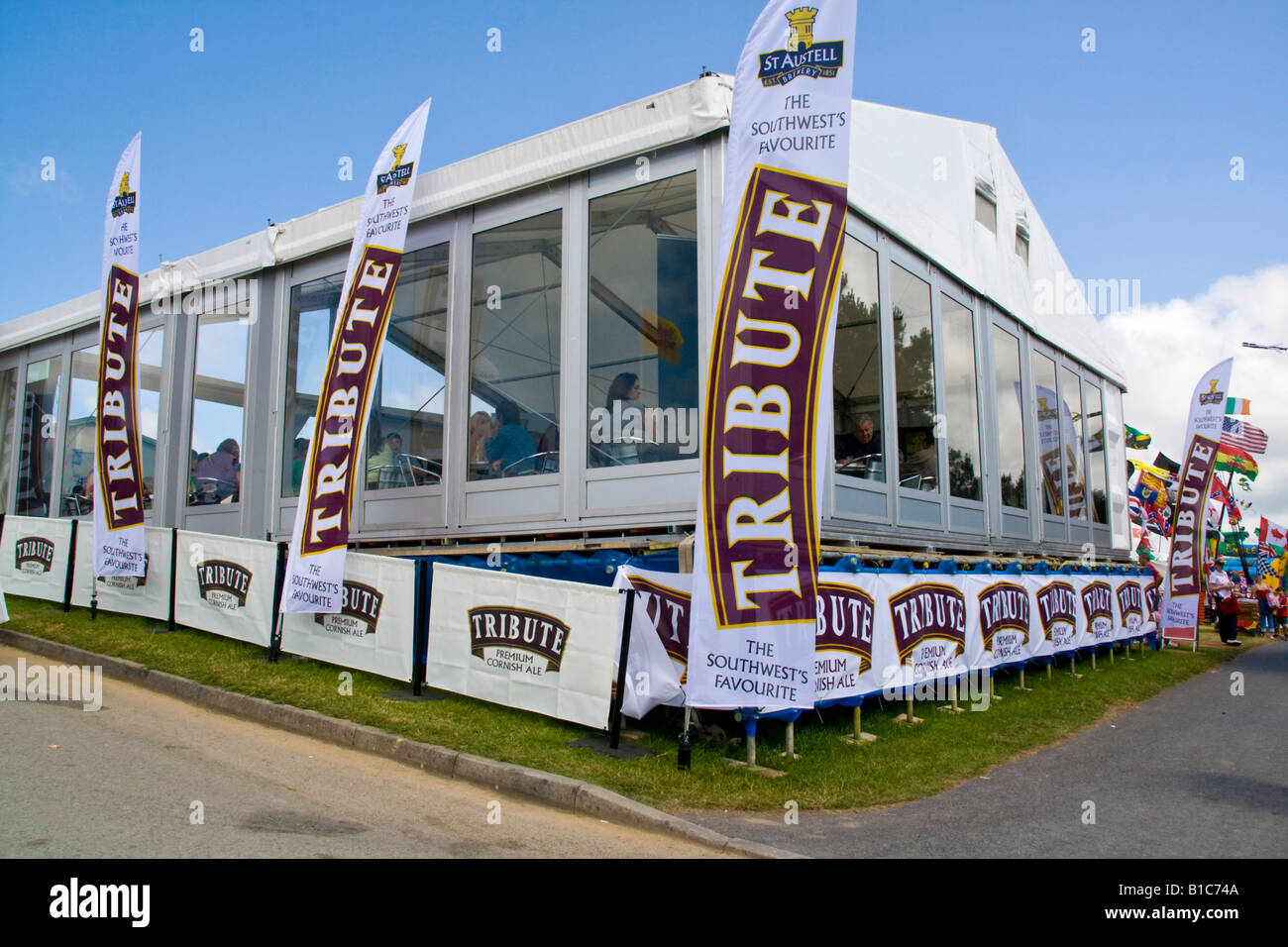 Tribute ale stand at Royal Cornwall Show 2008 Stock Photo Alamy