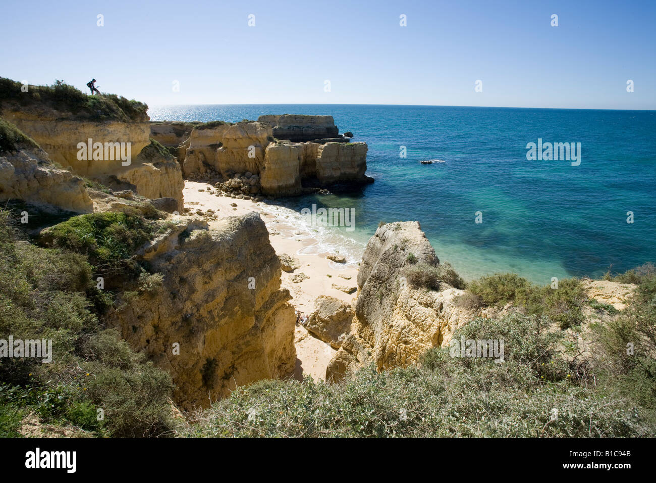 Praia Castelo Algarve Portugal Stock Photo