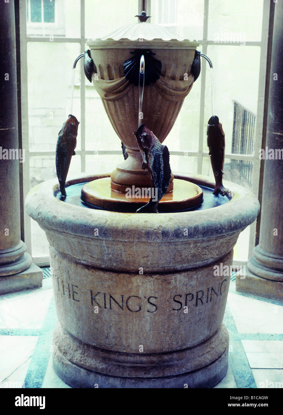 The Kings Spring Pump Room Fountain Bath England UK natural spring ...