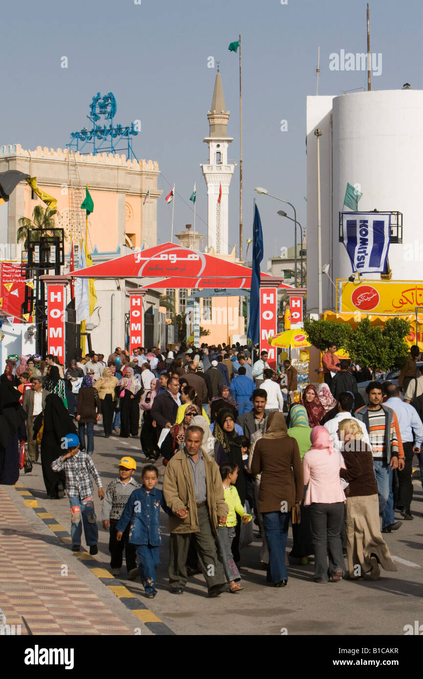 Tripoli, Libya, North Africa. Libyan Men, Women, Families at International Trade Fair. Clothing